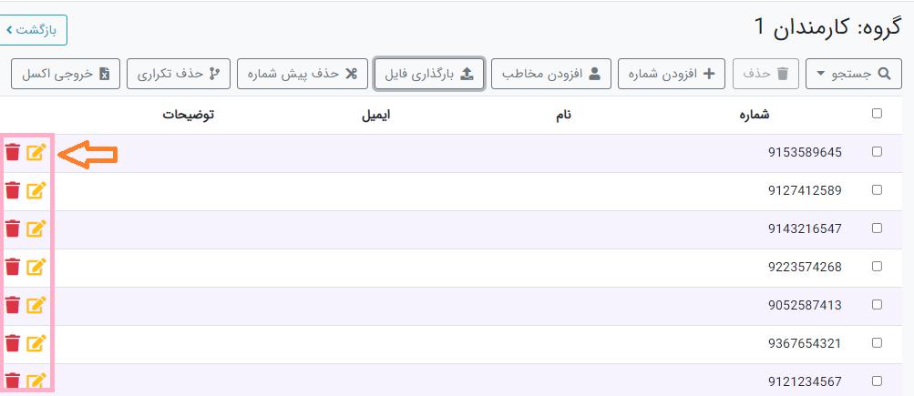 امکان ویرایش و حذف گروه ها در پنل ساپک